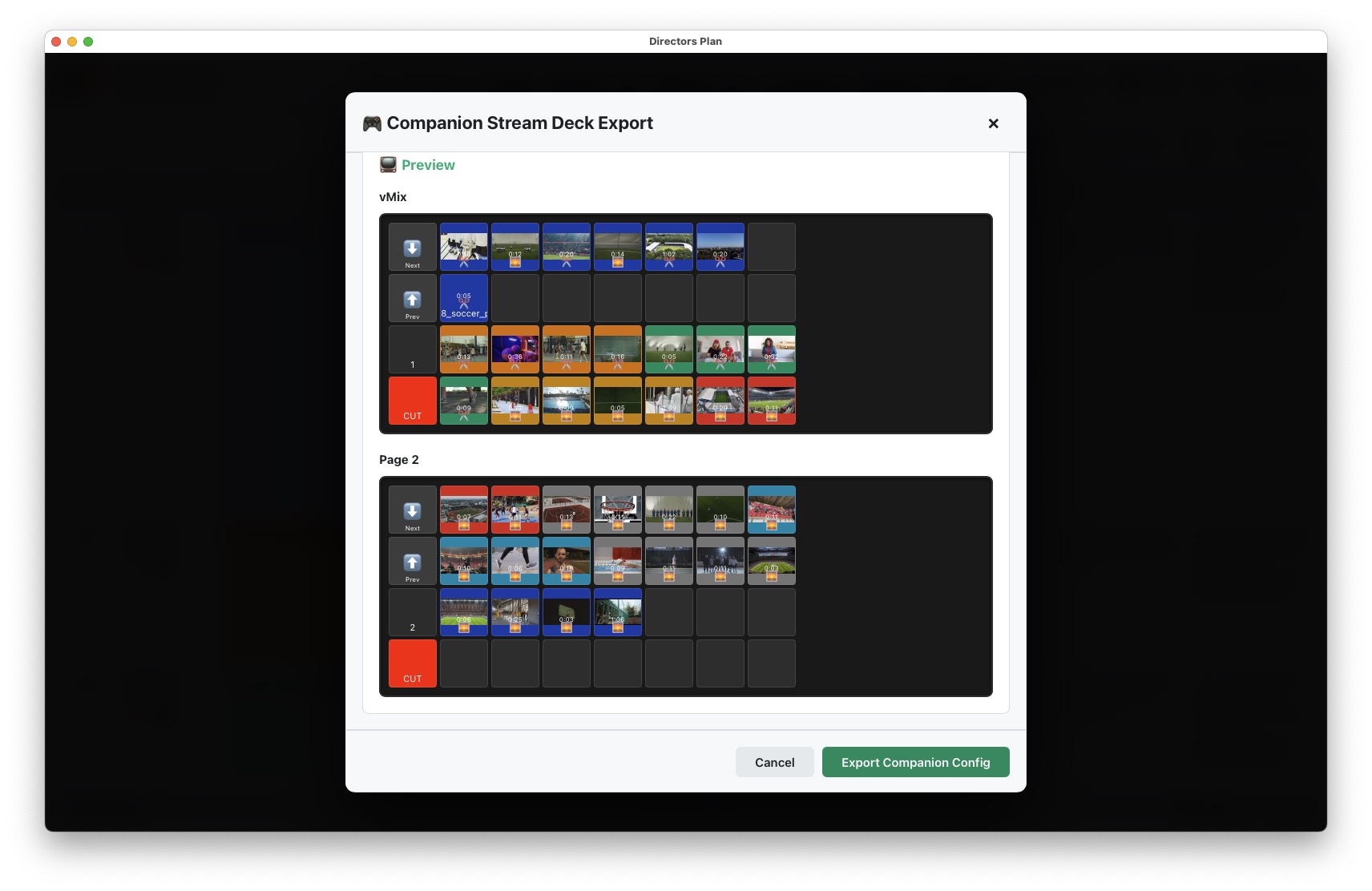 Companion Stream Deck button preview