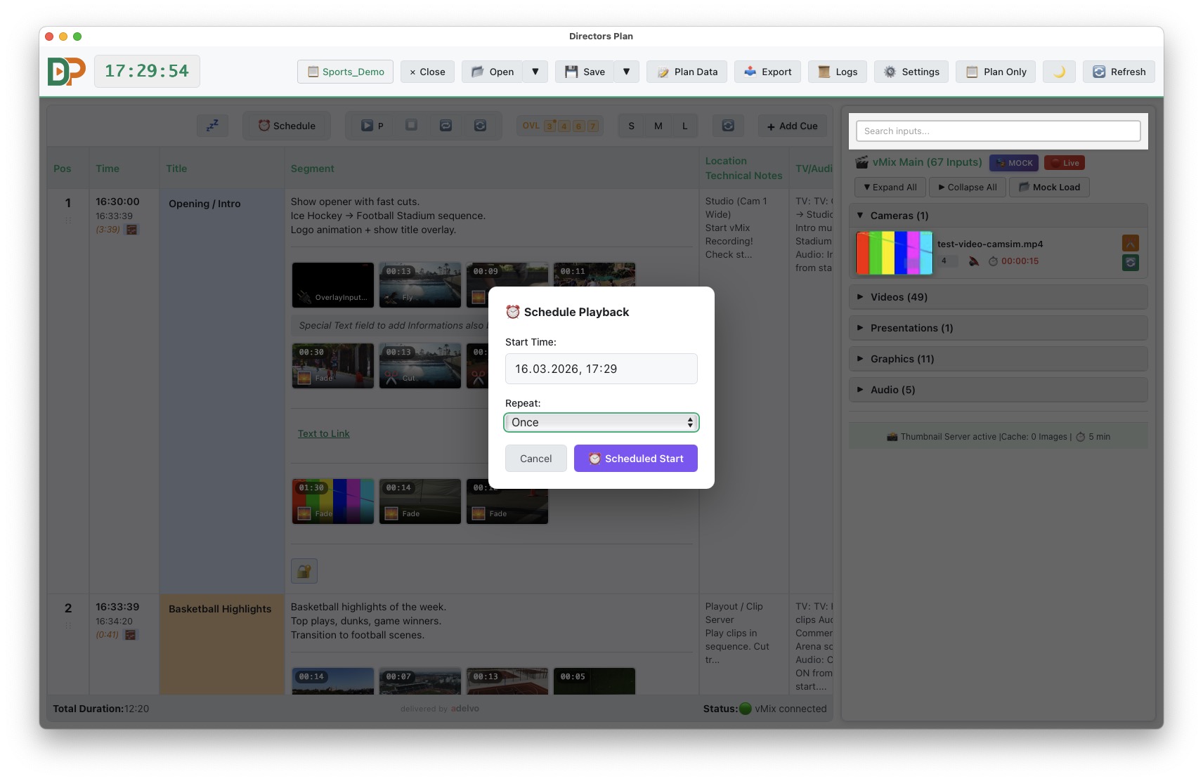 Schedule Editor Daily Weekly Monthly