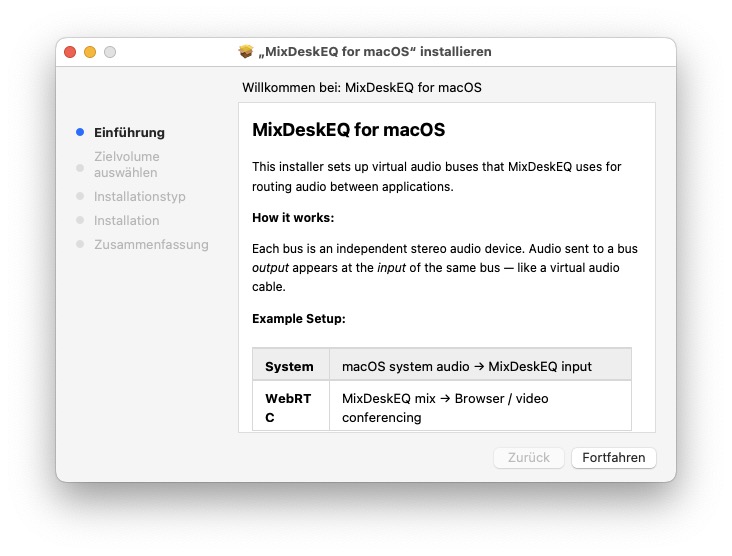 MDE Audio Drivers installer — select which virtual devices to install
